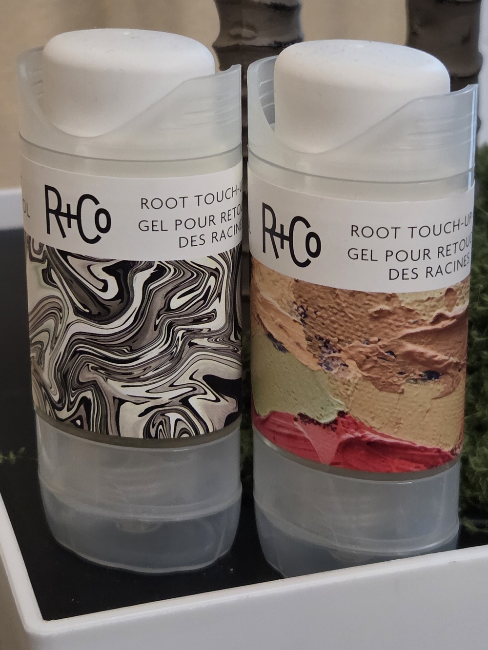 R+Co Root Touch-Up Gel Bundle Black Noir & Light Brown 15ml Each New